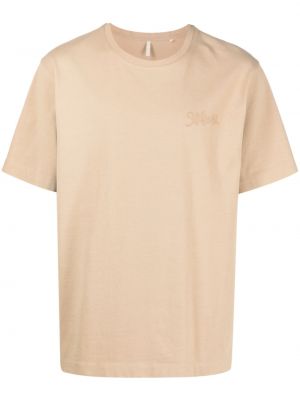 Bavlnené tričko s potlačou Sunflower béžová