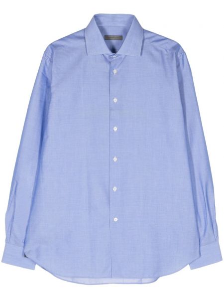 Klasična bombažna srajca Corneliani modra