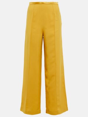 Pantalones de raso bootcut Taller Marmo amarillo