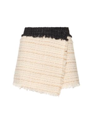Shorts en laine en coton Msgm beige