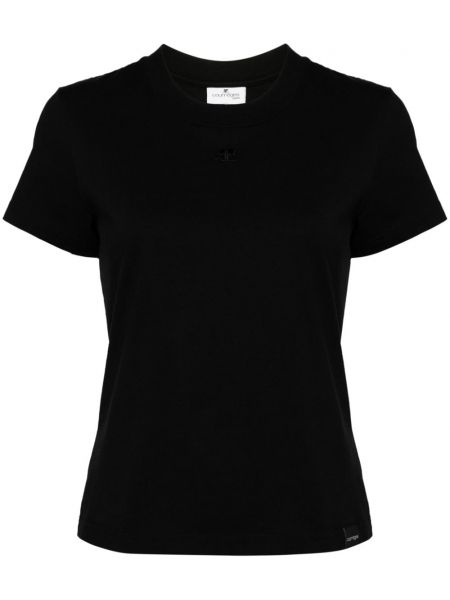 Bomuld t-shirt Courreges sort