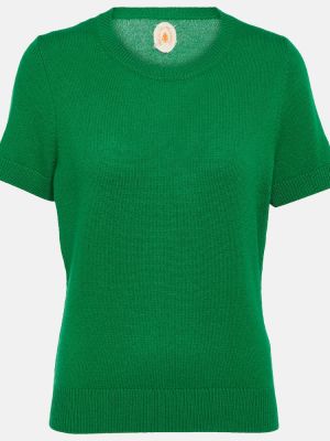 Jersey de cachemir de tela jersey con estampado de cachemira Jardin Des Orangers verde