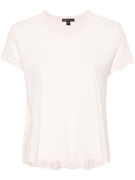 Kokvilnas t-krekls James Perse rozā