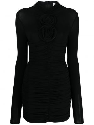 Φλοράλ κοκτέιλ φόρεμα Magda Butrym μαύρο