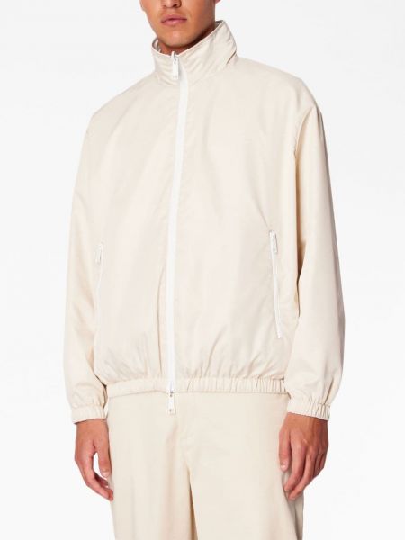 Abpusēja jaka ar kapuci ar apdruku Armani Exchange balts