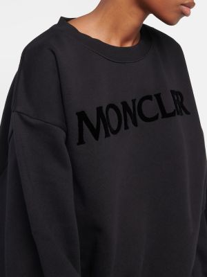 Jersey de algodón de tela jersey Moncler negro
