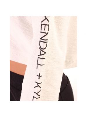 Sudadera con capucha de algodón Kendall + Kylie blanco