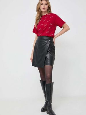 Koszulka bawełniana bawełniana Karl Lagerfeld czerwona