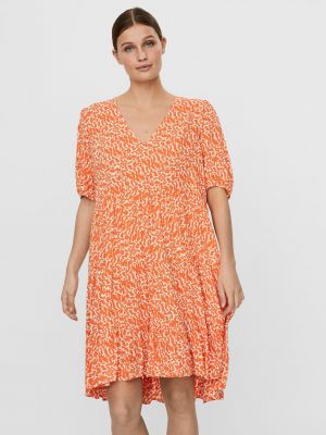 Laia lõikega kleit Aware By Vero Moda oranž