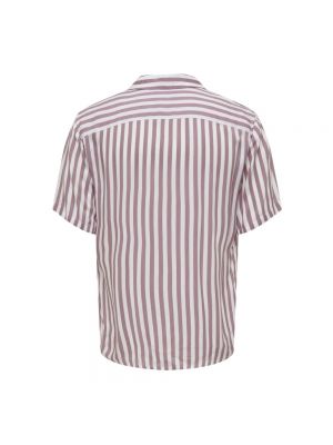 Camisa a rayas Only & Sons violeta