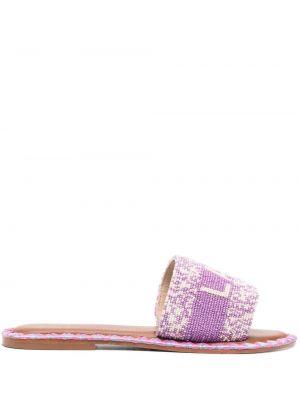 Pantofi cu mărgele De Siena Shoes violet