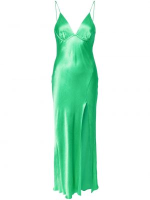 Satynowa sukienka wieczorowa Bec + Bridge zielona