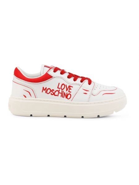 Leder sneaker Love Moschino weiß