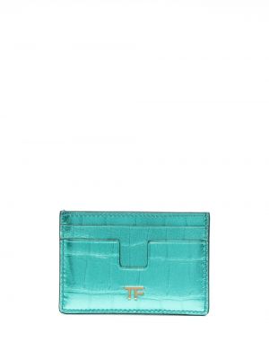 Kožená peňaženka Tom Ford modrá