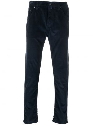 Manšestrové rovné kalhoty Jacob Cohen modré