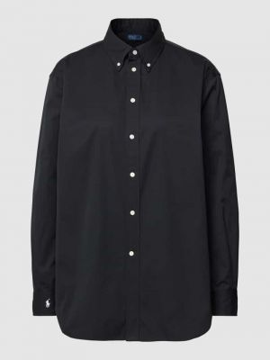 Bluzka na guziki puchowa Polo Ralph Lauren czarna