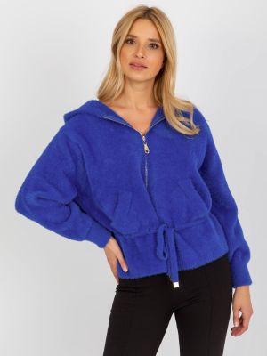 Prehodna jakna iz alpake Fashionhunters modra