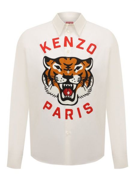 Хлопковая рубашка Kenzo белая