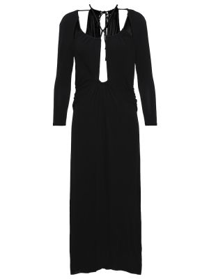 Трикотажное платье миди с вырезом Isabel Marant, черное