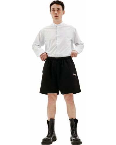 Хлопковые шорты Balenciaga, черные