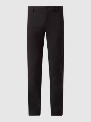 Spodnie slim fit w jednolitym kolorze Casual Friday czarne