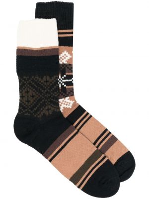 Ριγέ κάλτσες με σχέδιο Sacai