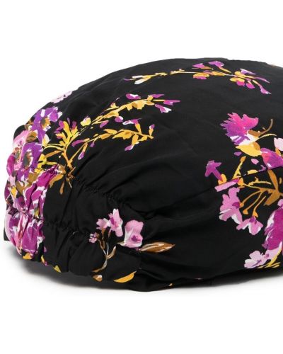 Sombrero de flores con estampado Pinko negro