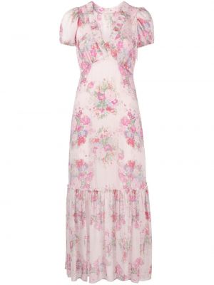 Trykt floral dress Loveshackfancy rosa