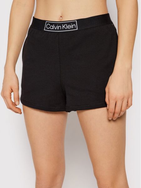 Dzianinowe szorty Calvin Klein Underwear czarne