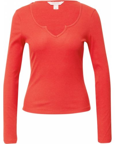 Jednofarebné viskózové bavlnené tričko Hunkemöller - červená
