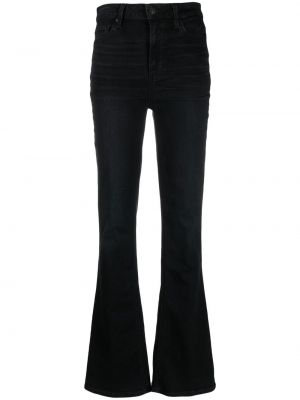 Zvonové džíny s vysokým pasem Paige černé