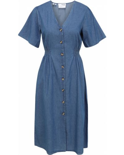 Košeľové šaty Selected Femme Petite modrá