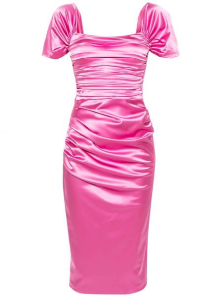 Сатенена вечерна рокля Chiara Boni La Petite Robe розово