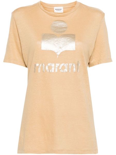 T-shirt mit print Marant Etoile beige