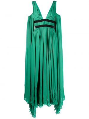 Плисирана вечерна рокля Pinko зелено