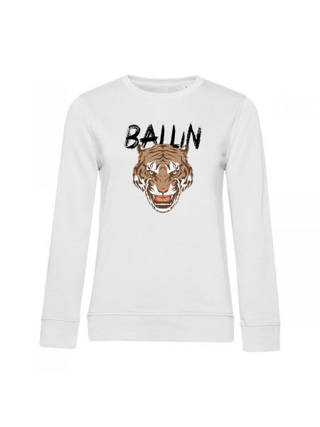 Bluza w tygrysie prążki Ballin Est. 2013 biała