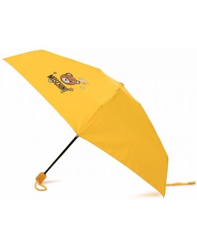 Paraguas con estampado Moschino amarillo