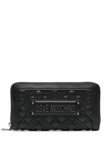 Prošívaná peněženka Love Moschino černá