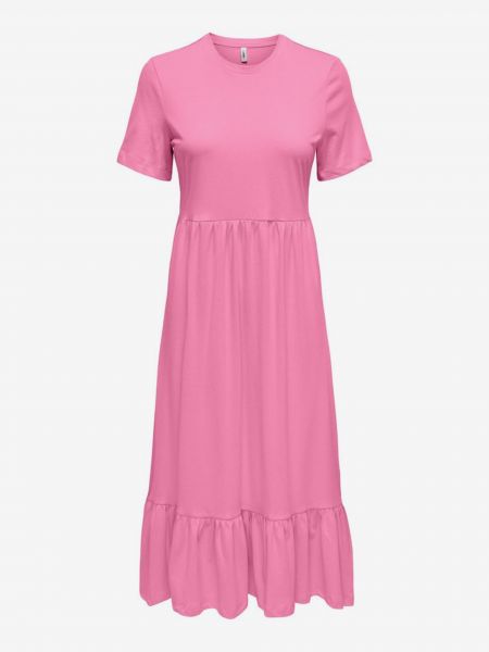 Midi haljina Only ružičasta