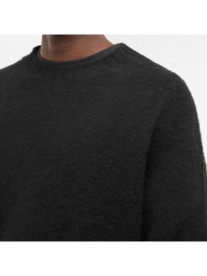 Трикотажный свитер с круглым вырезом Ymc черный