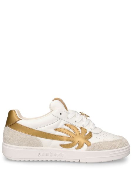 Sneakers di pelle Palm Angels bianco