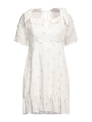 Mini vestido de algodón lyocell Rixo blanco