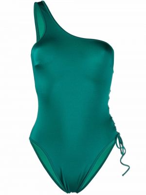 Maillot de bain asymétrique Sian Swimwear vert