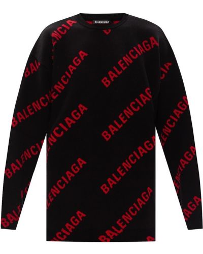 Oversize sweter Balenciaga, сzarny
