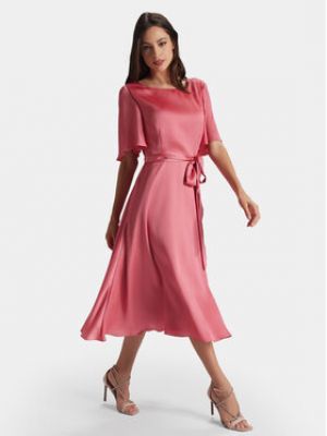 Koktejlové šaty Swing růžové