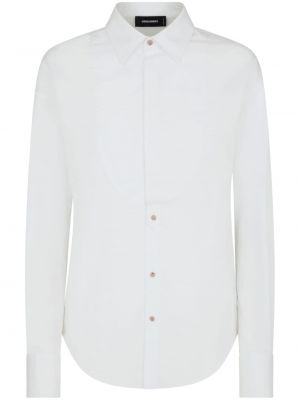 Bavlnená košeľa Dsquared2 biela