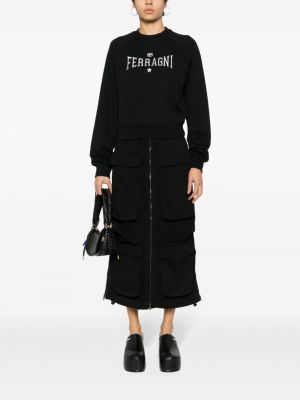Sweatshirt mit stickerei aus baumwoll Chiara Ferragni schwarz