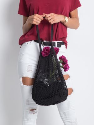 Τσάντα από διχτυωτό Fashionhunters μαύρο
