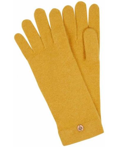 Z kaszmiru rękawiczki Fraas, żółty