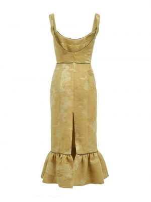 Žakárové šaty Markarian žluté